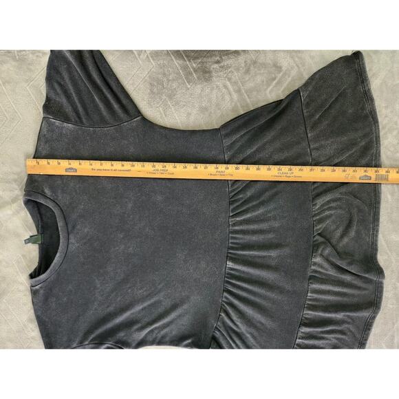 Wild Fable Gray Tiered Drop Shoulder Short Dress Xl Sweatshirt Boho - Picture 8 of 11